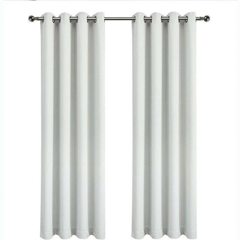 NWOT Room Darkening White Grommet Curtain Panels
